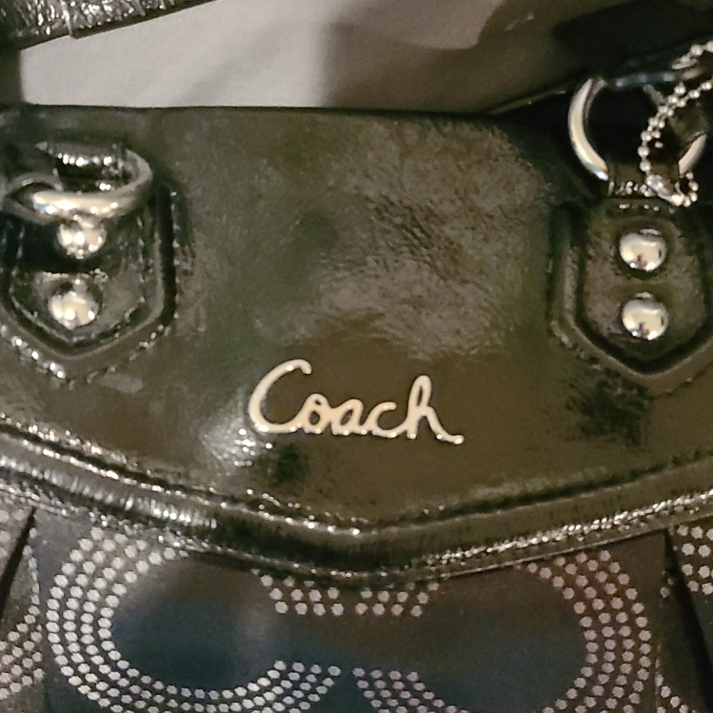 Blach Coach Shoulder Bag View 2